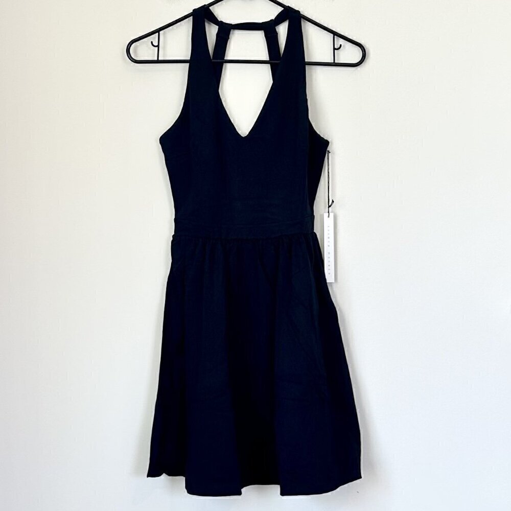 NWT Susana Monaco Black Open Back Mini Dress - Size Small